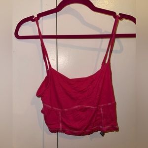 urban outfitters hot pink cropped tank